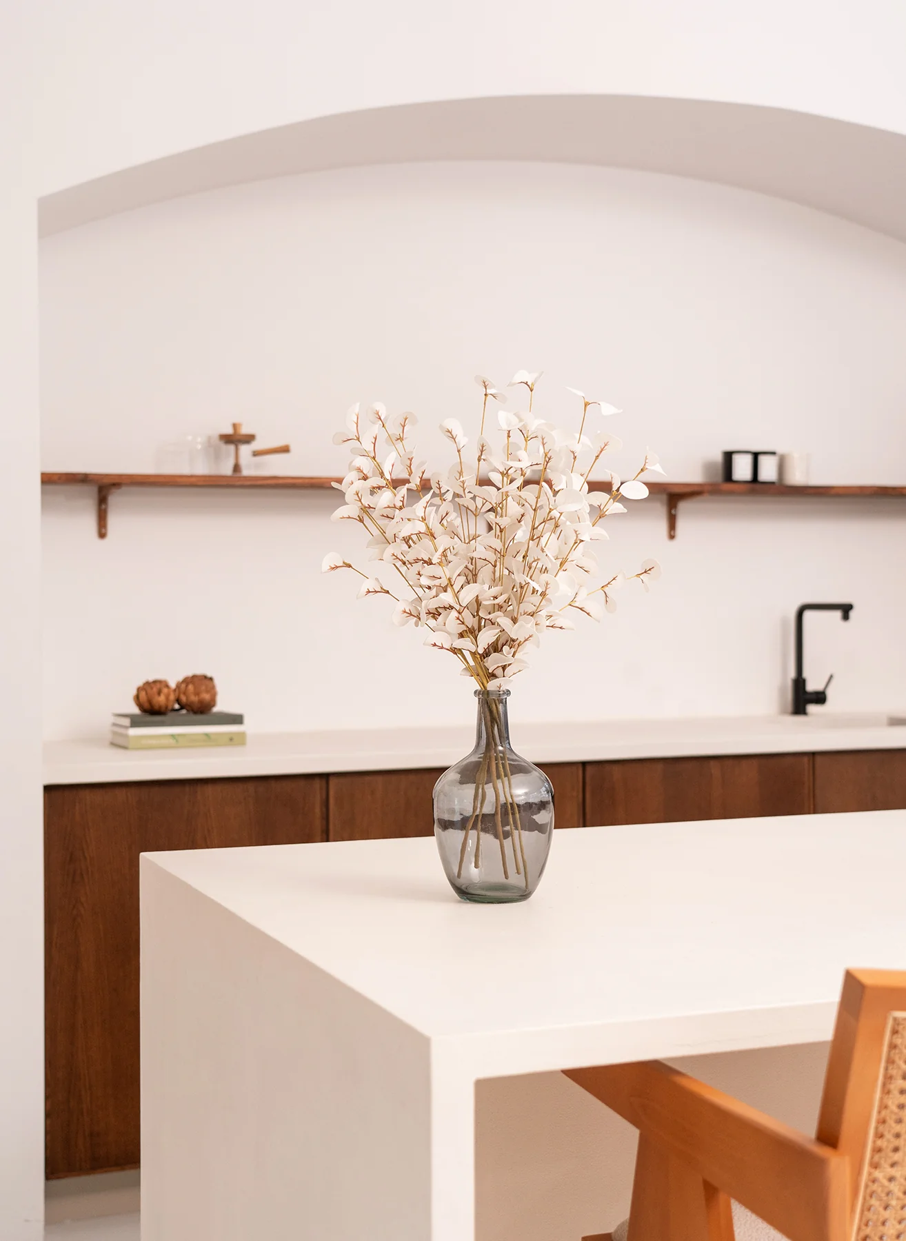 Kunst Eucalyptus - Wit (5stengels) - Image 3
