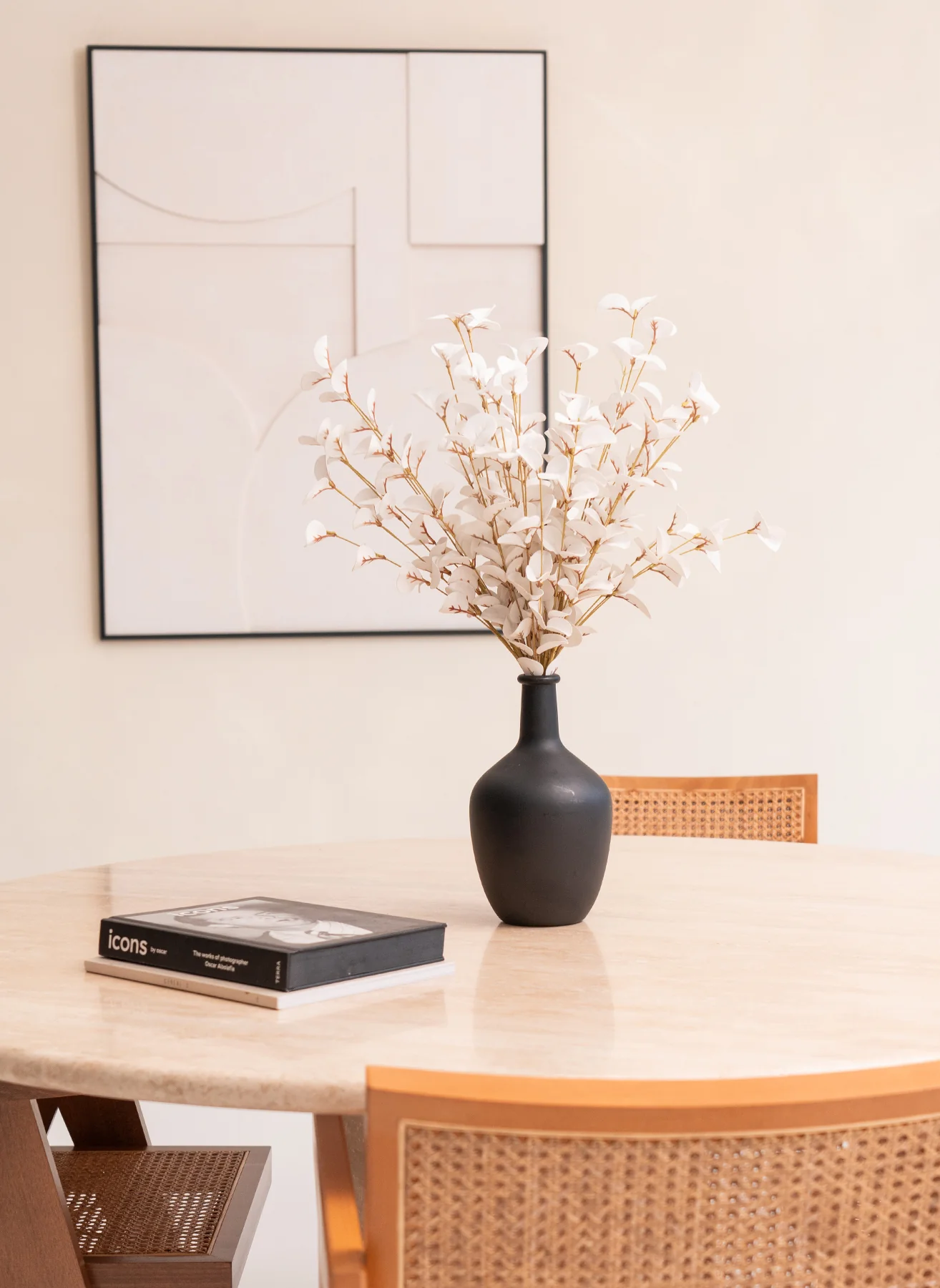 Kunst Eucalyptus - Wit (5stengels) - Image 4
