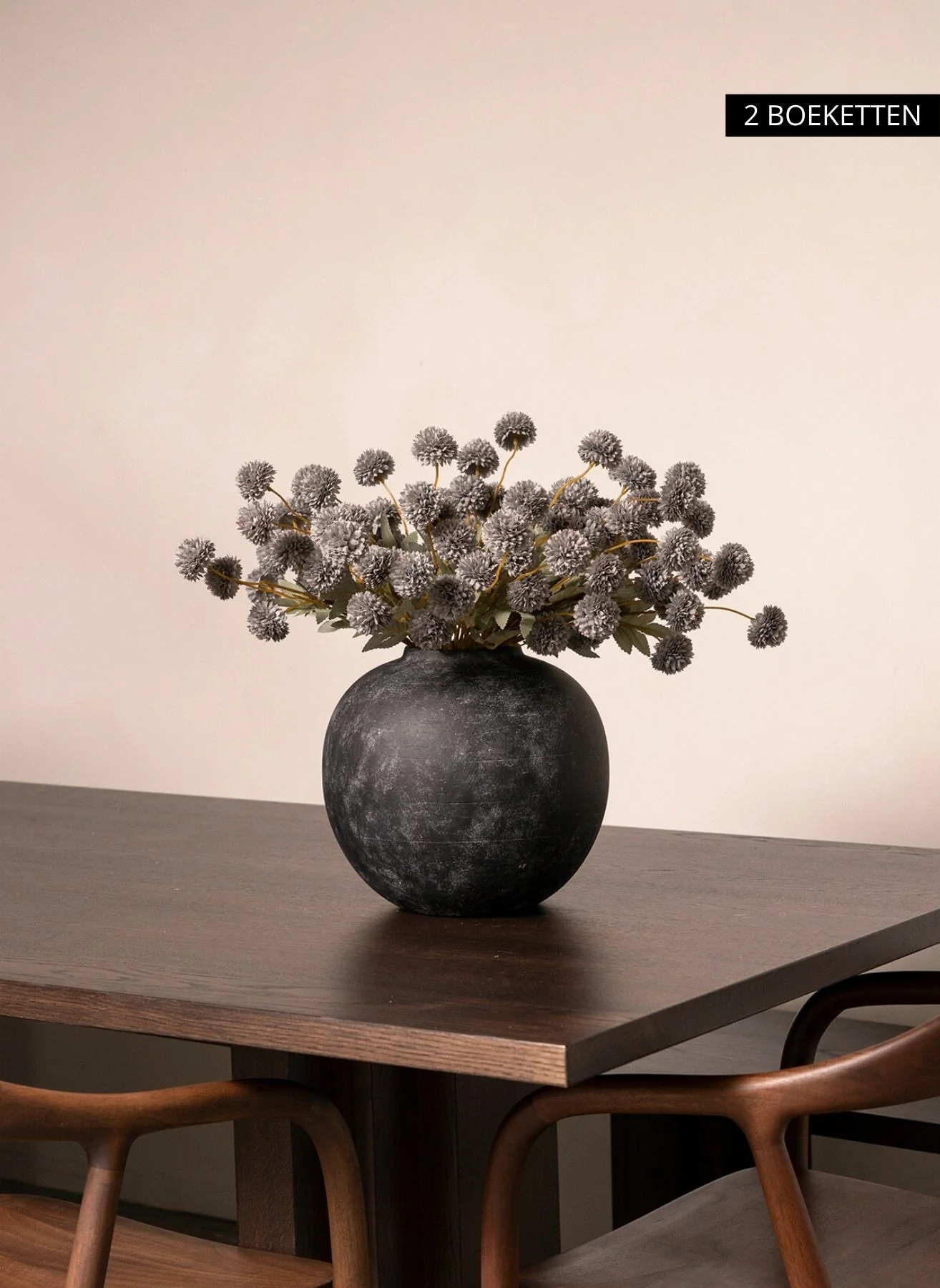 Zijden Kiku Bloemen - Blauwgrijs - Image 11