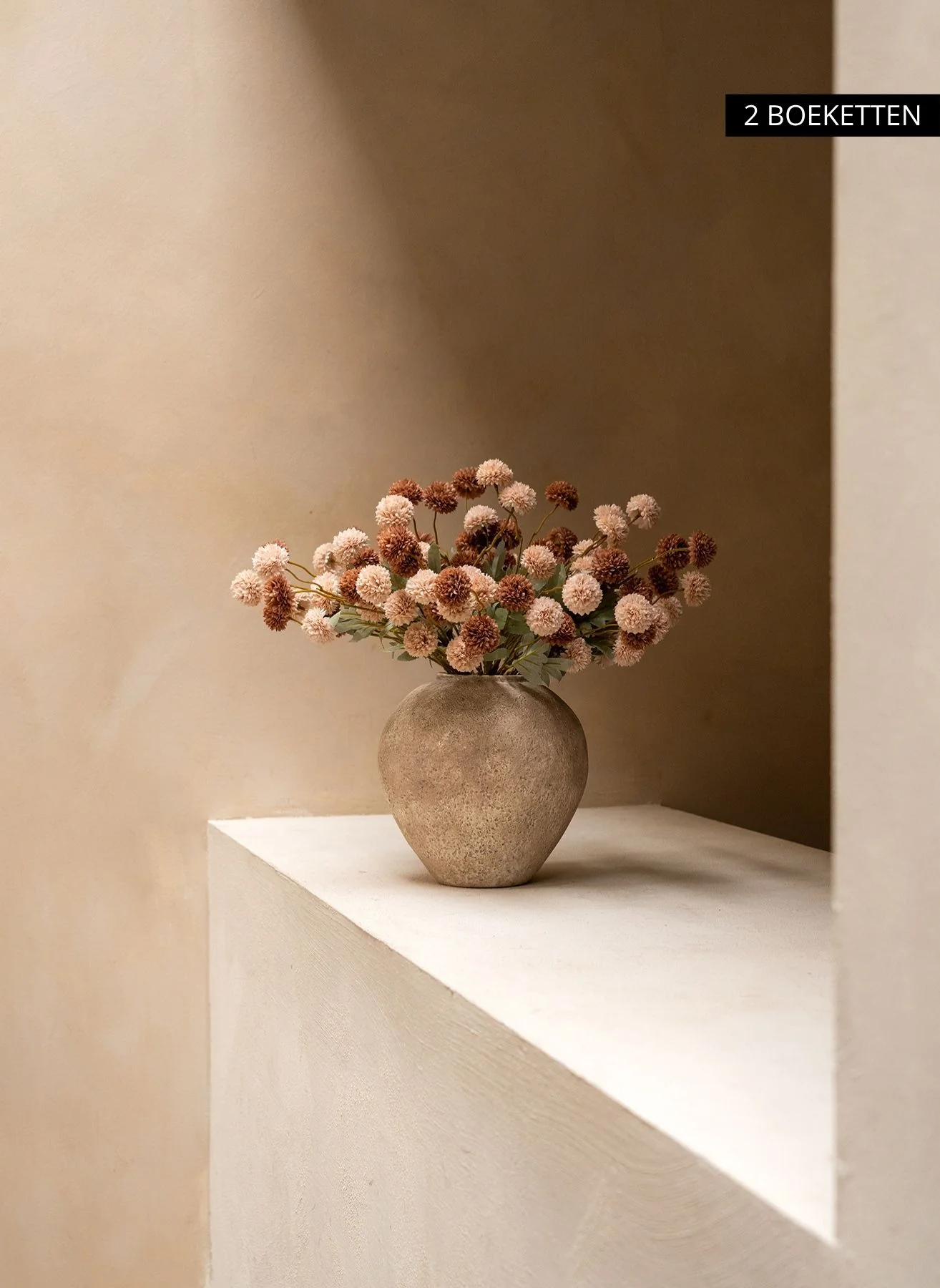Zijden Kiku Bloemen - Crème Mix - Image 7