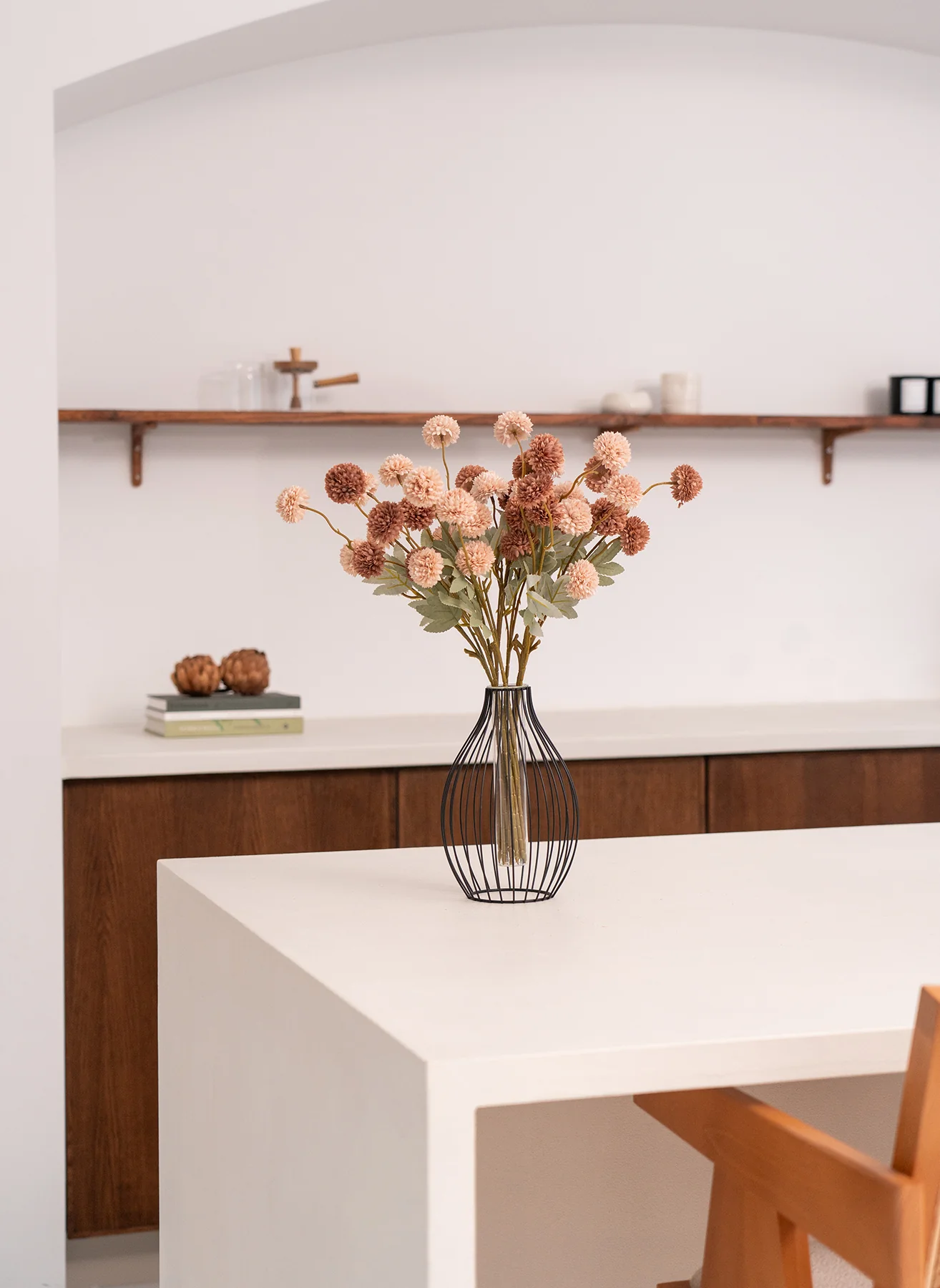 Zijden Kiku Bloemen - Crème Mix - Image 8