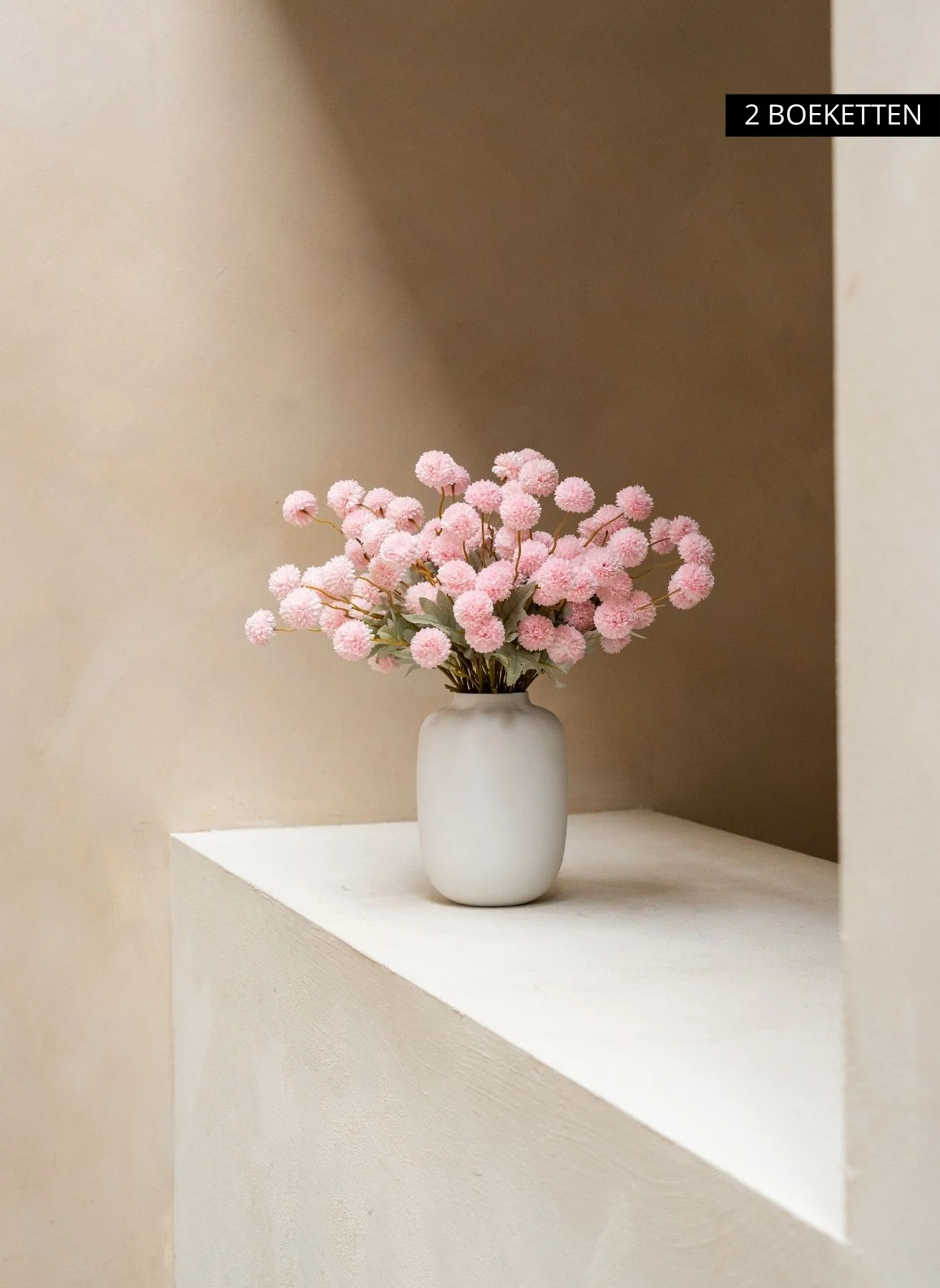 Zijden Kiku Bloemen - Roze - Image 4