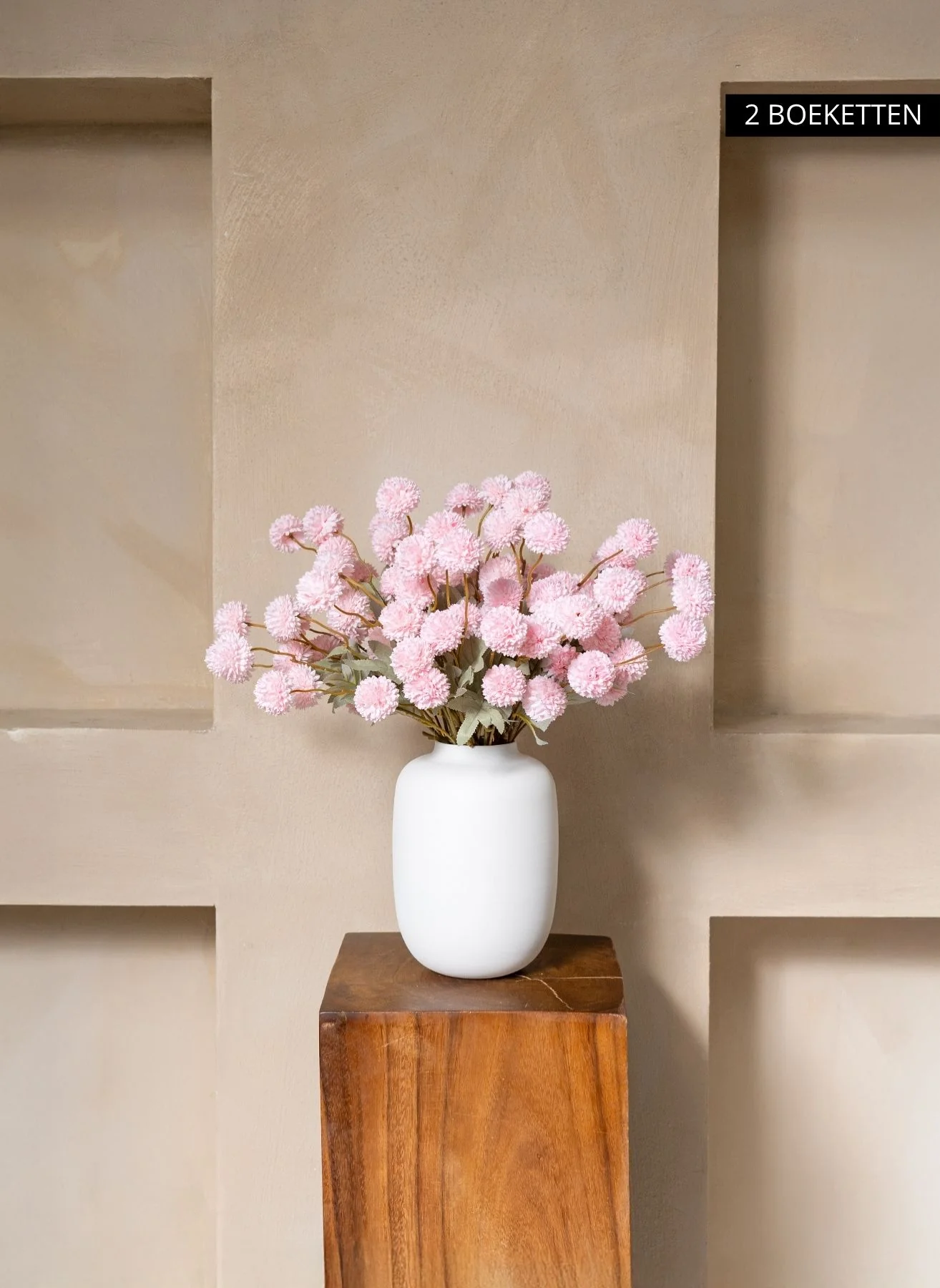 Zijden Kiku Bloemen - Roze - Image 8