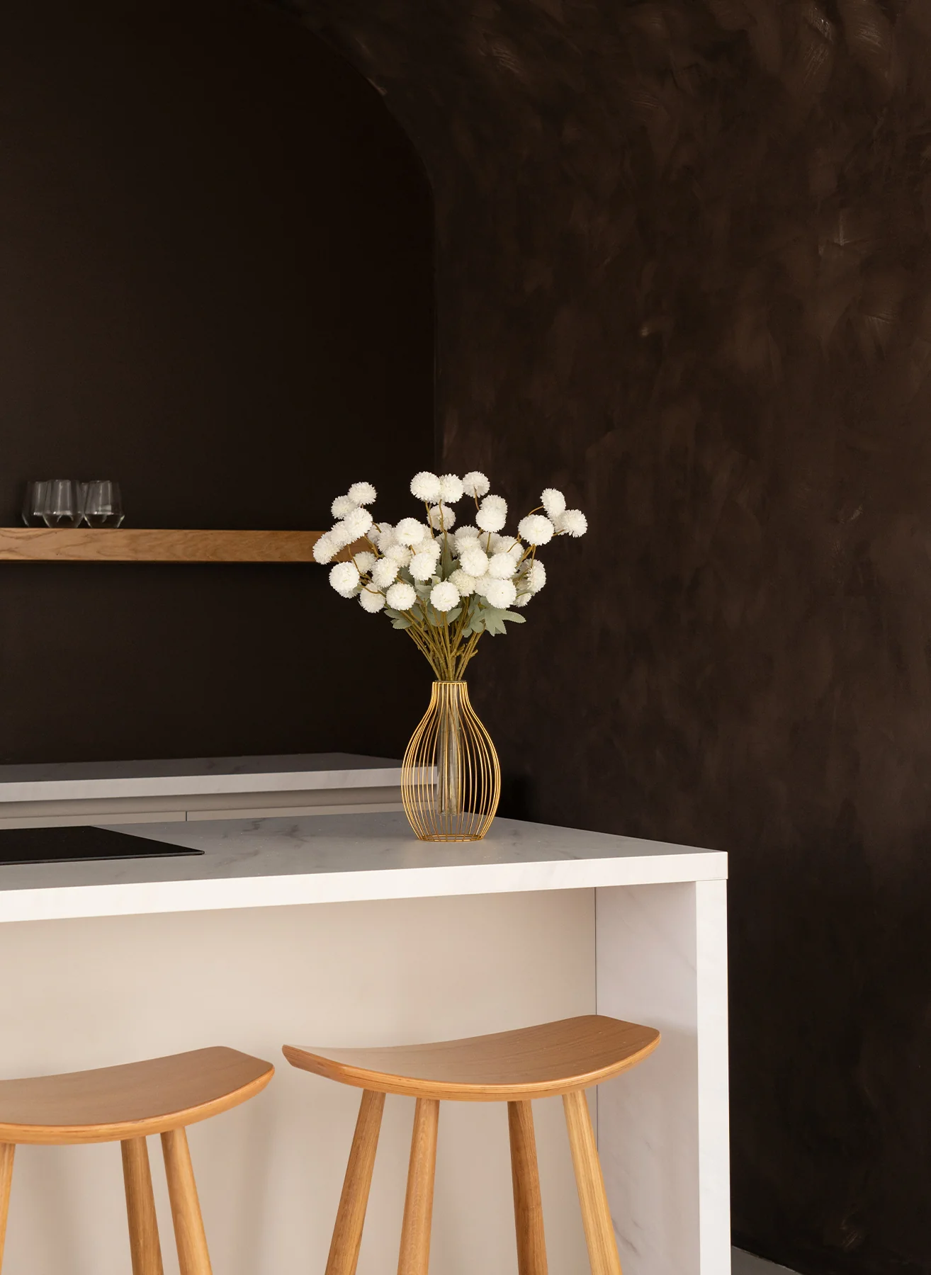 Zijden Kiku Bloemen - Wit - Image 11