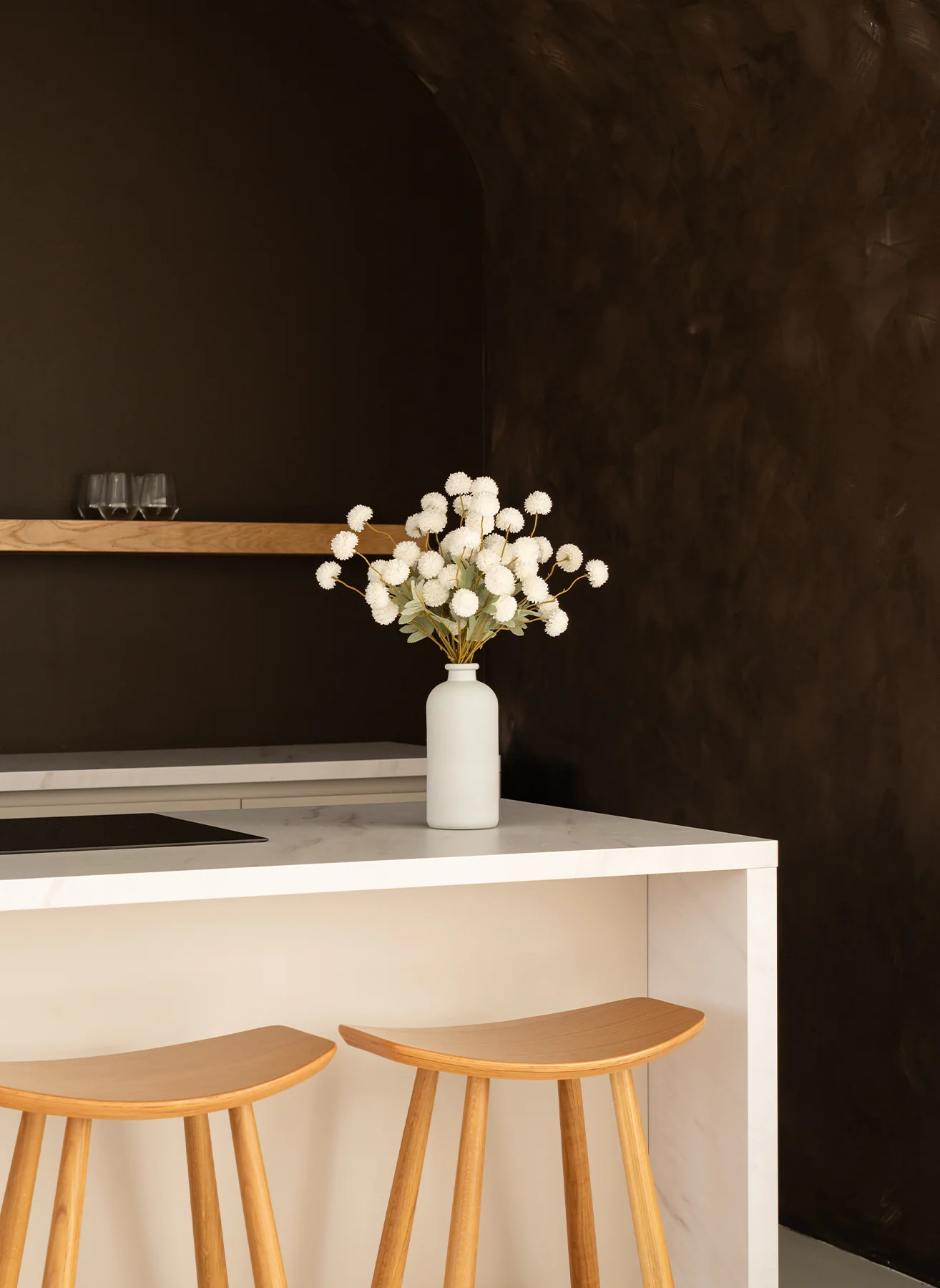 Zijden Kiku Bloemen - Wit - Image 9