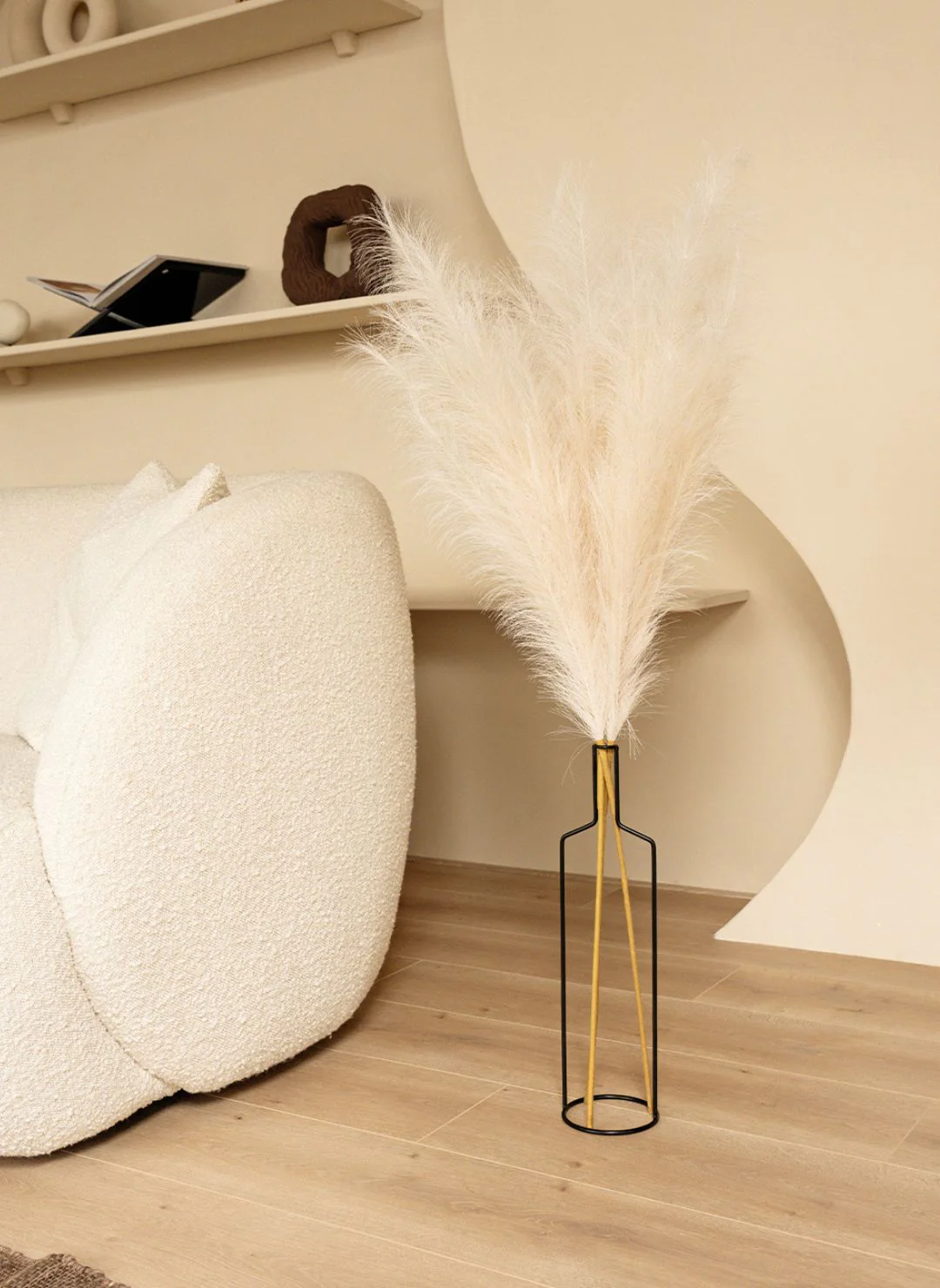 Pampas 110cm (3 stengels)- Beige - Image 4