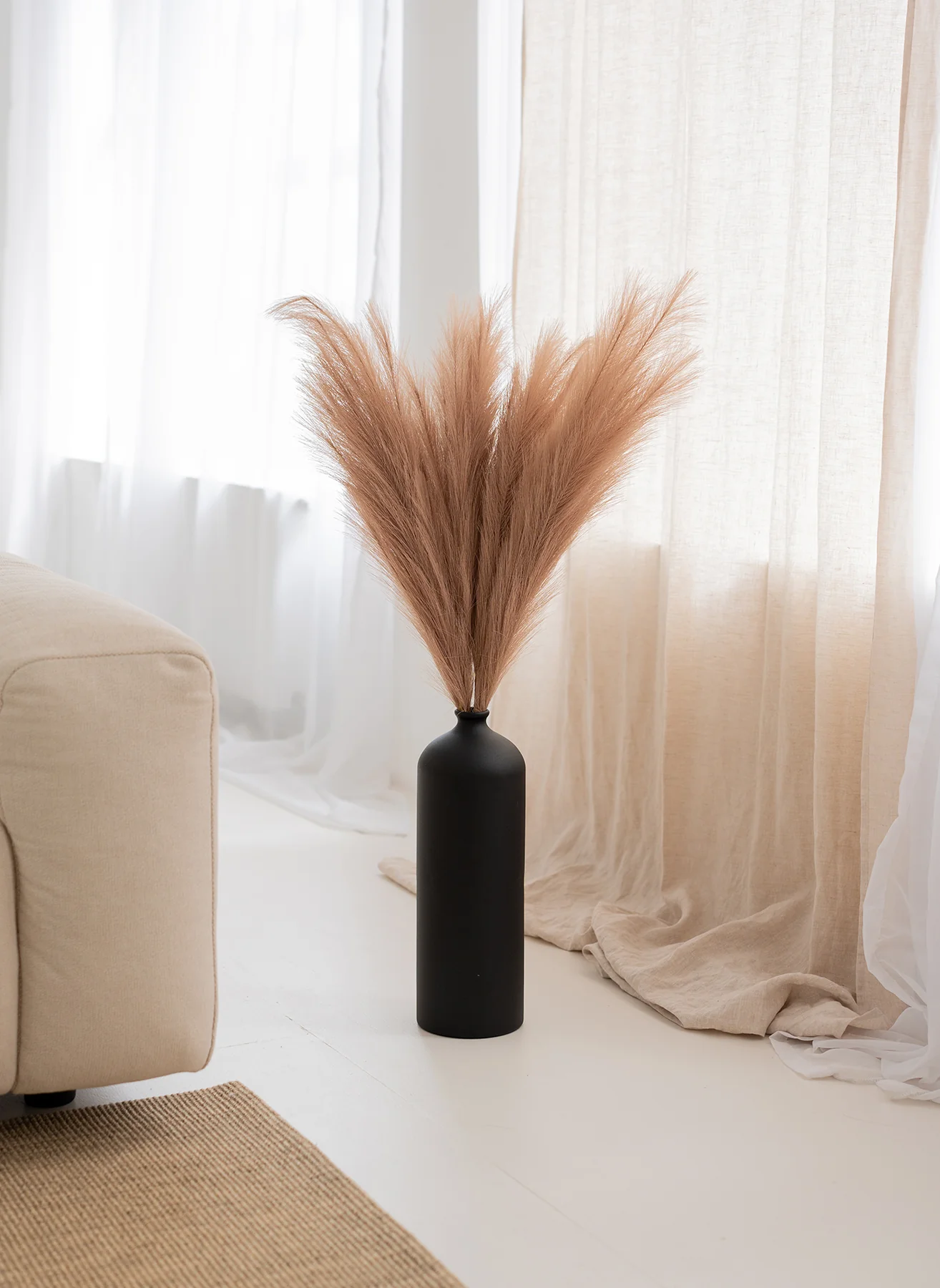 Pampas 110cm (3 stengels)- Natuurlijk Bruin - Image 5
