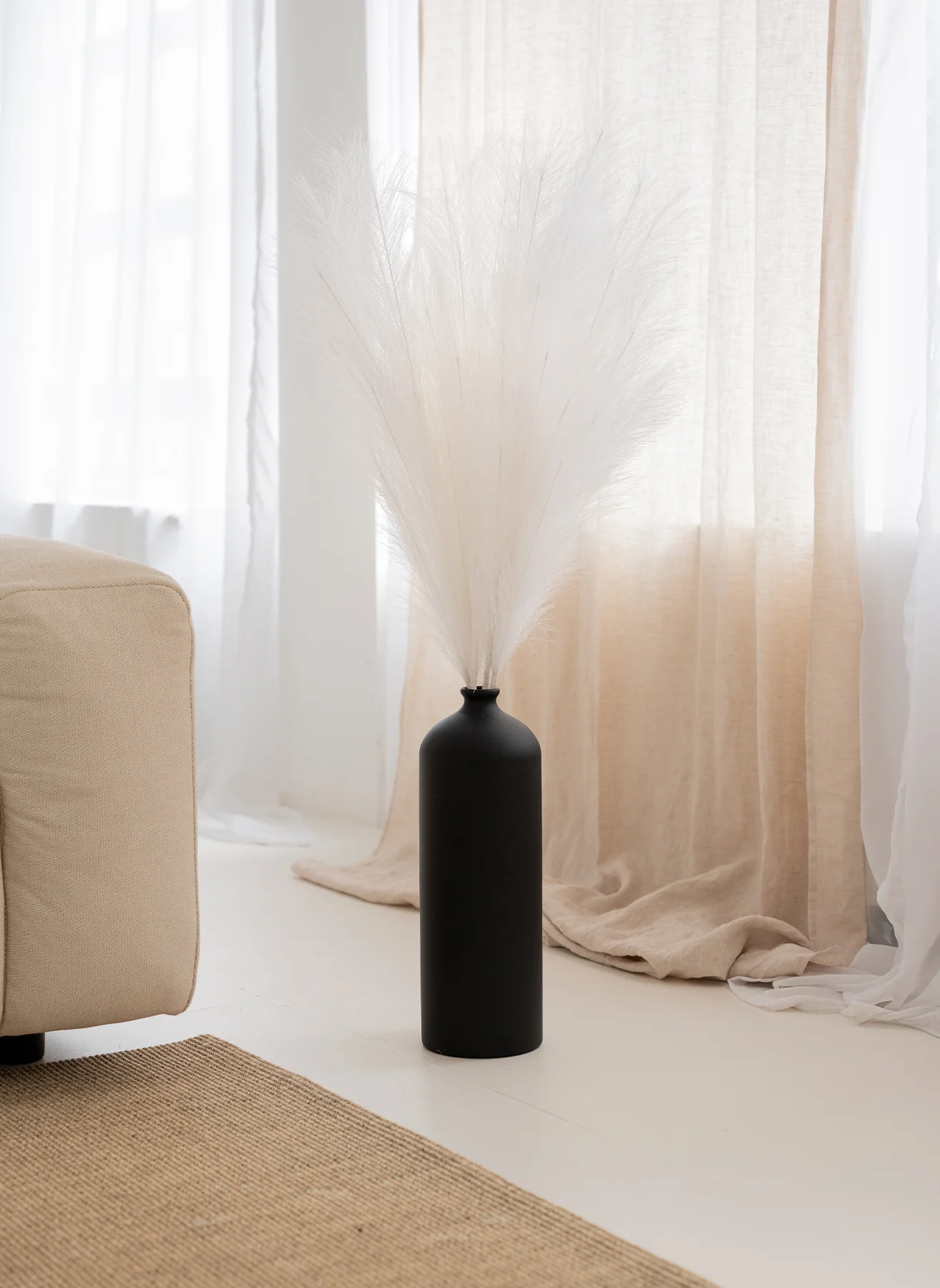 Pampas 110cm (3 stengels) - Wit - Image 3