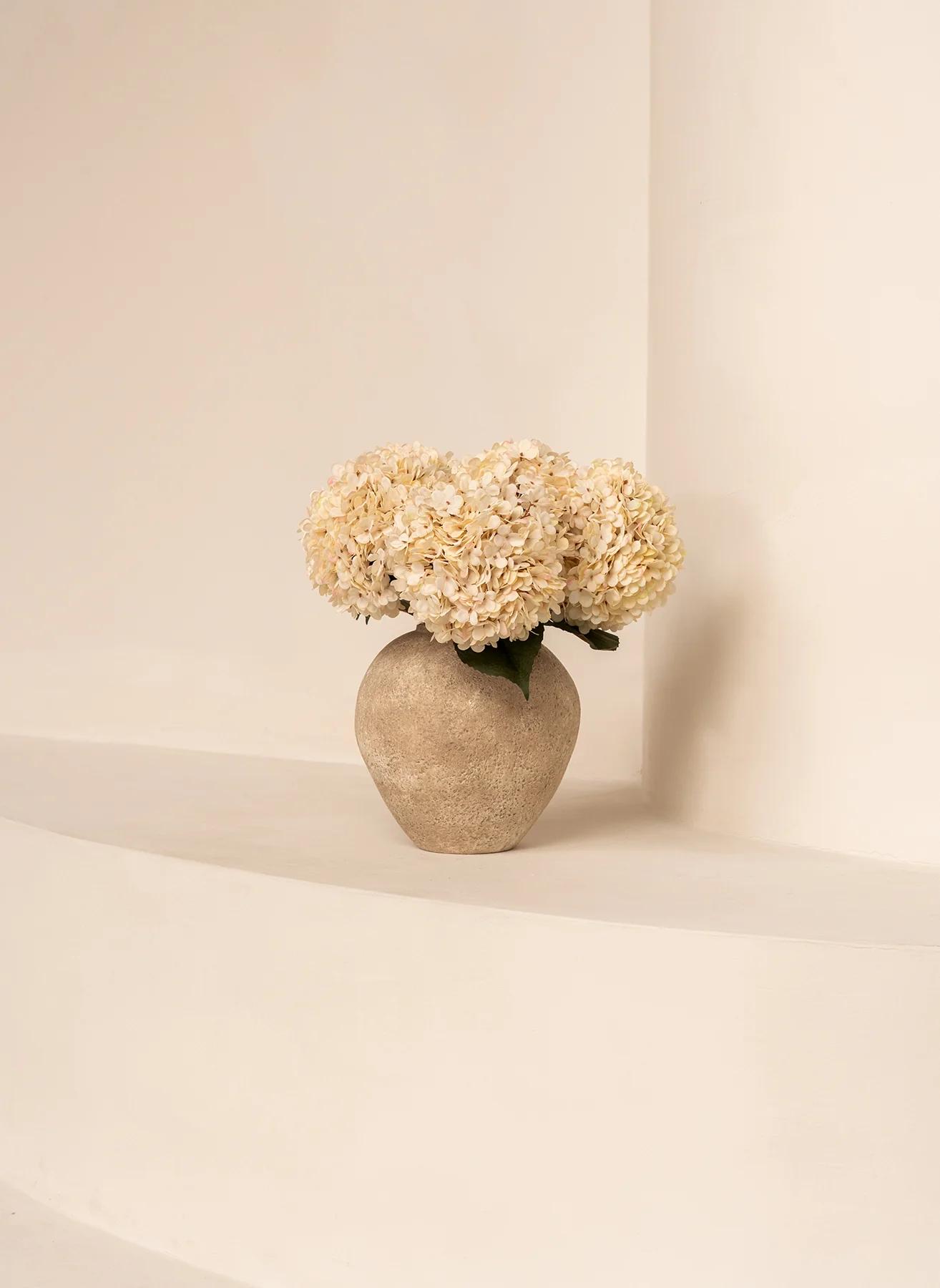 Grote Zijden Hortensia - Crème - Image 12