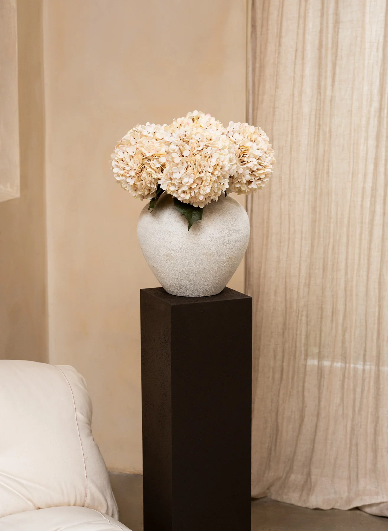 Grote Zijden Hortensia - Crème - Image 5