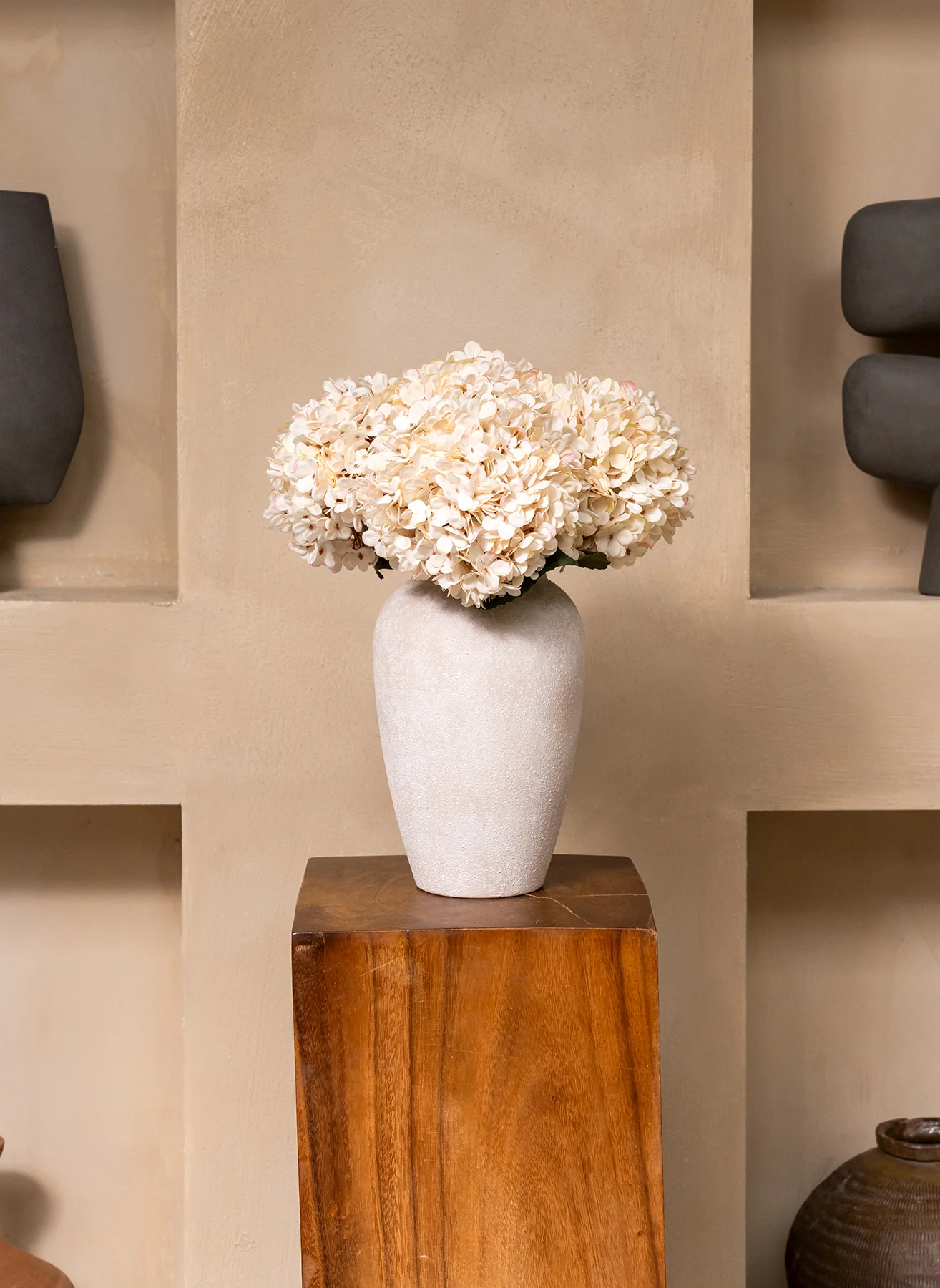 Grote Zijden Hortensia - Crème - Image 9