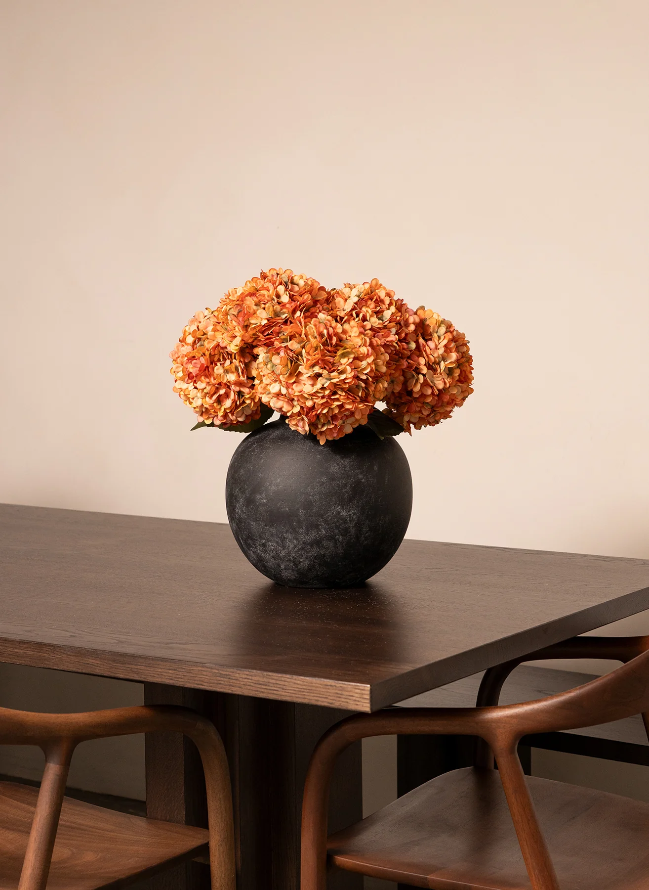 Grote Zijden Hortensia - Oranje - Image 10