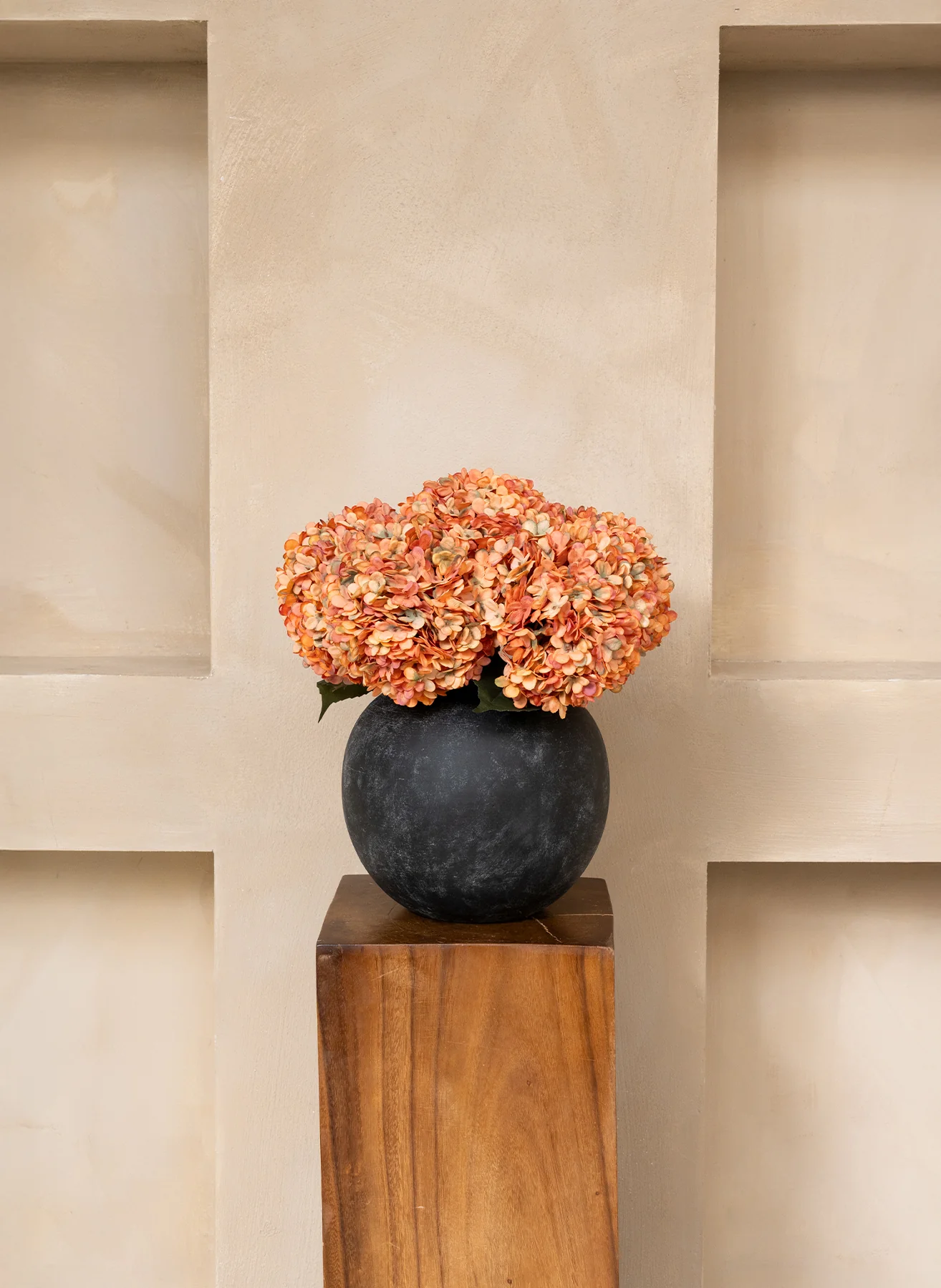 Grote Zijden Hortensia - Oranje - Image 7