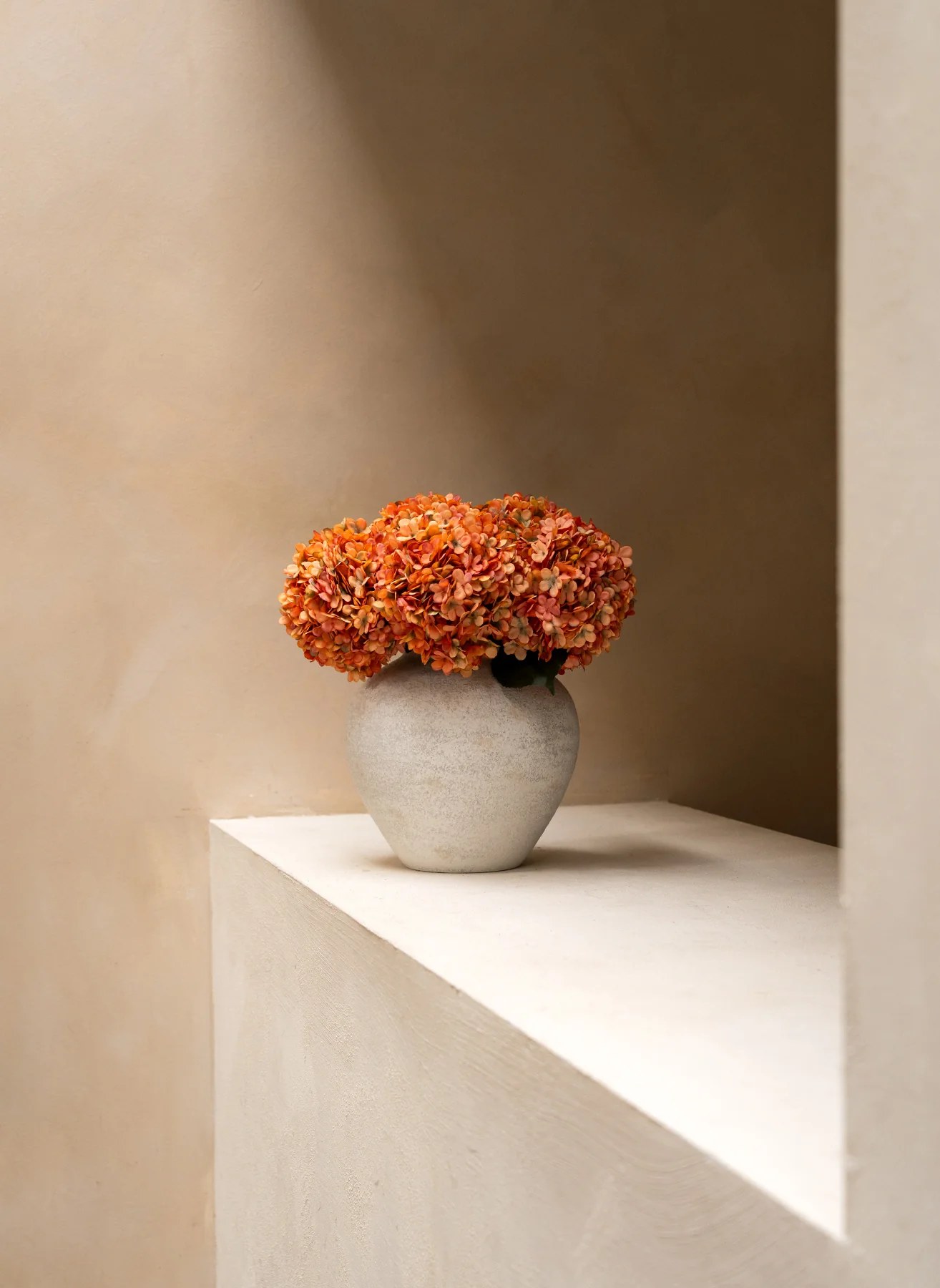Grote Zijden Hortensia - Oranje - Image 8