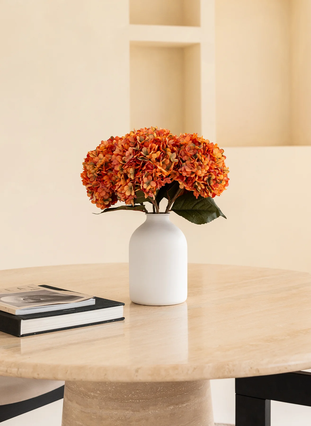 Grote Zijden Hortensia - Oranje - Image 9