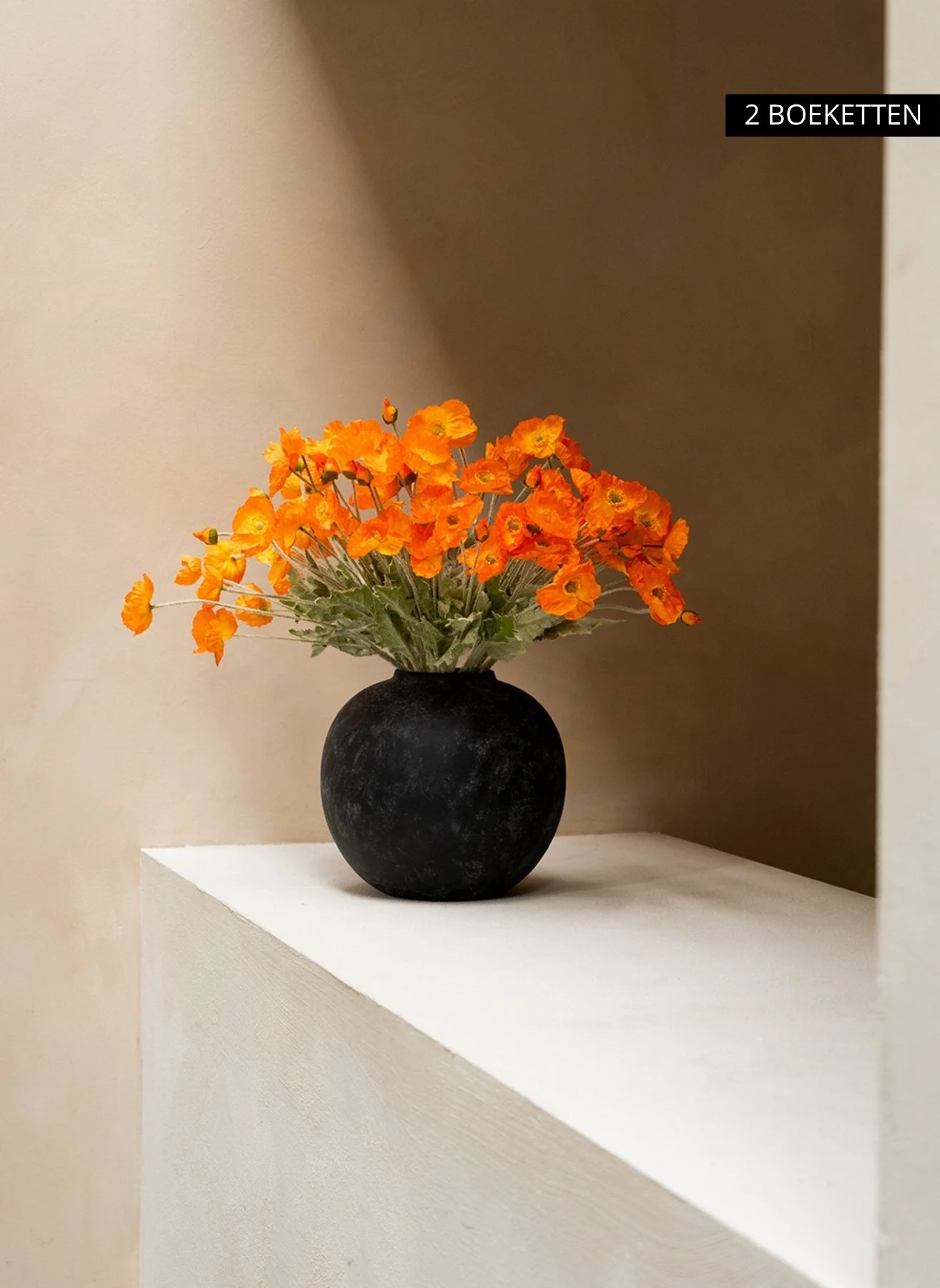 Zijden Klaprozen - Licht oranje - Image 10