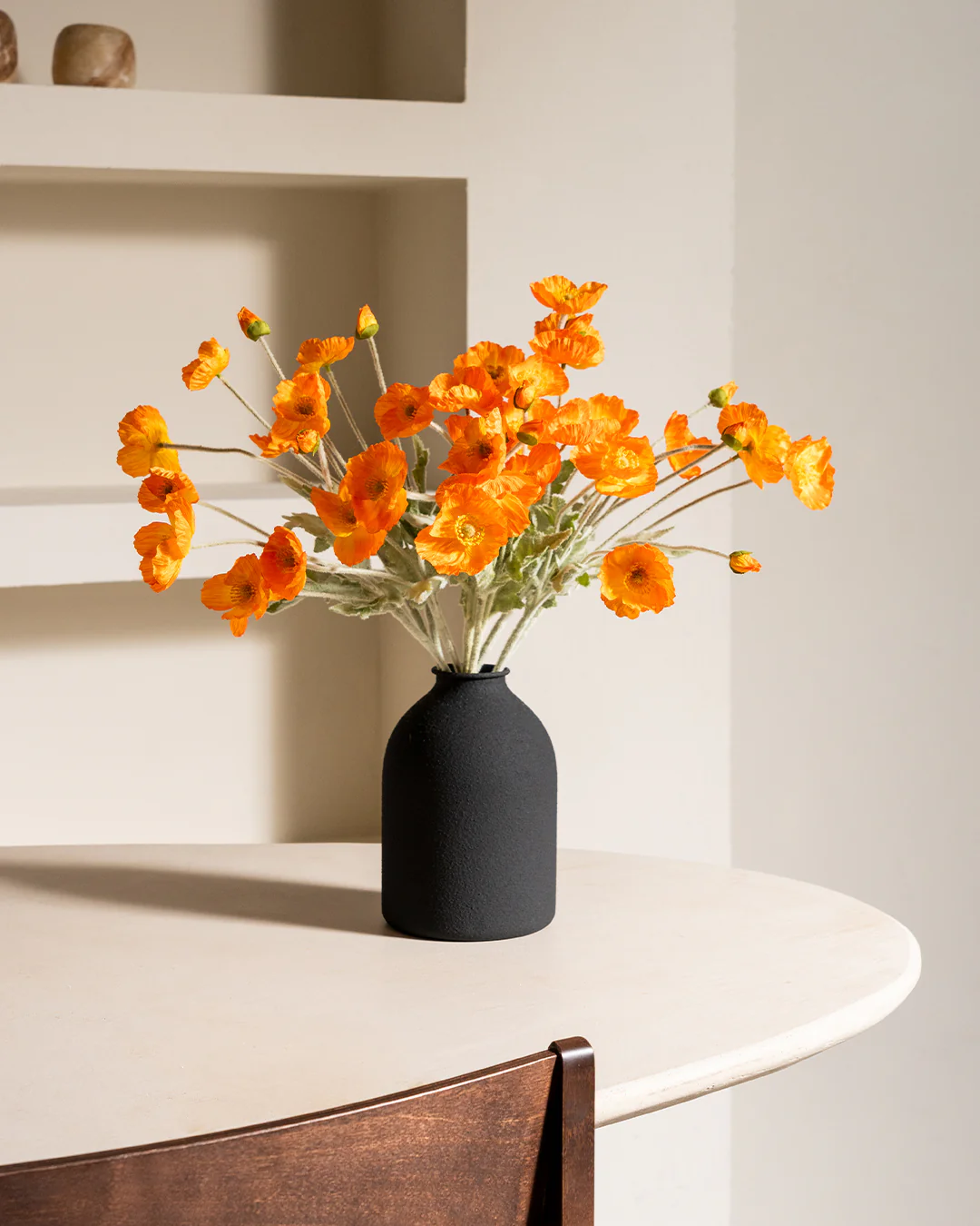 Zijden Klaprozen - Licht oranje - Image 7